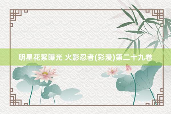 明星花絮曝光 火影忍者(彩漫)第二十九卷