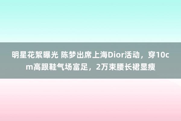 明星花絮曝光 陈梦出席上海Dior活动，穿10cm高跟鞋气场富足，2万束腰长裙显瘦