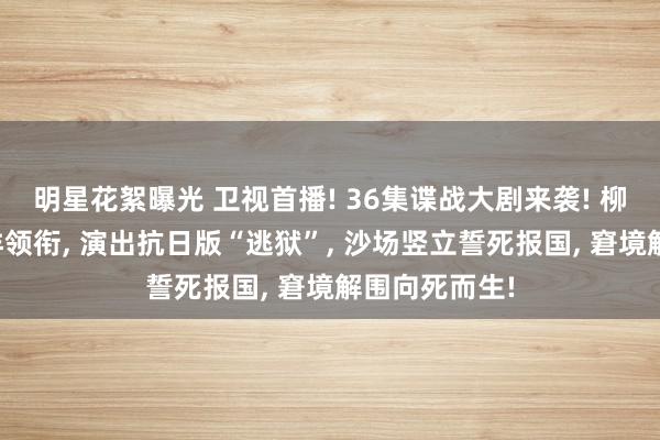 明星花絮曝光 卫视首播! 36集谍战大剧来袭! 柳云龙、刘名洋领衔, 演出抗日版“逃狱”, 沙场竖立誓死报国, 窘境解围向死而生!