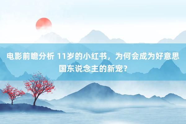 电影前瞻分析 11岁的小红书，为何会成为好意思国东说念主的新宠？