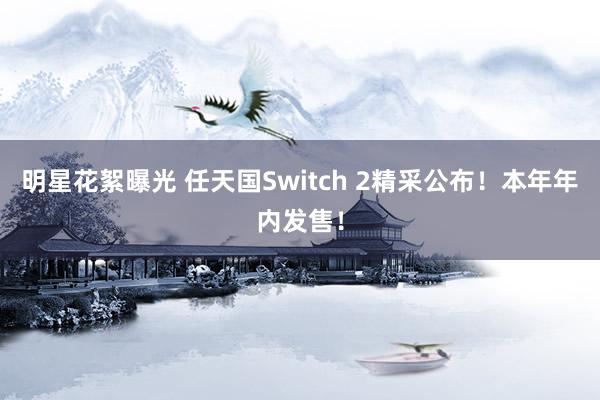 明星花絮曝光 任天国Switch 2精采公布！本年年内发售！