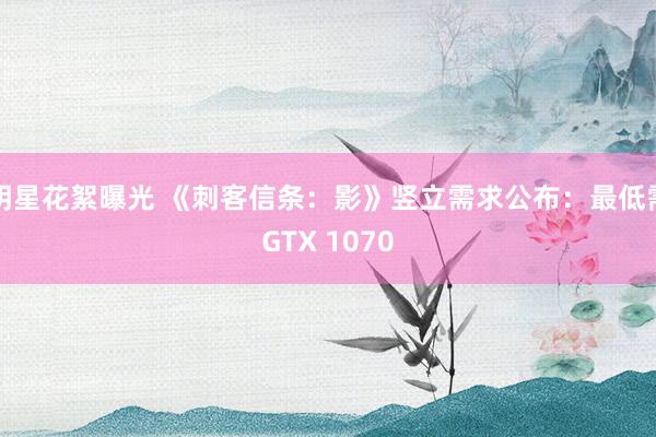 明星花絮曝光 《刺客信条：影》竖立需求公布：最低需GTX 1070