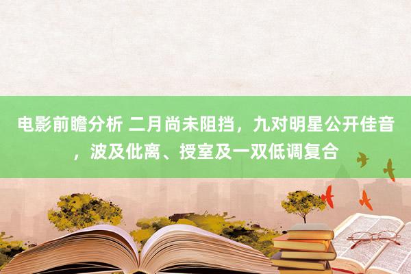 电影前瞻分析 二月尚未阻挡，九对明星公开佳音，波及仳离、授室及一双低调复合