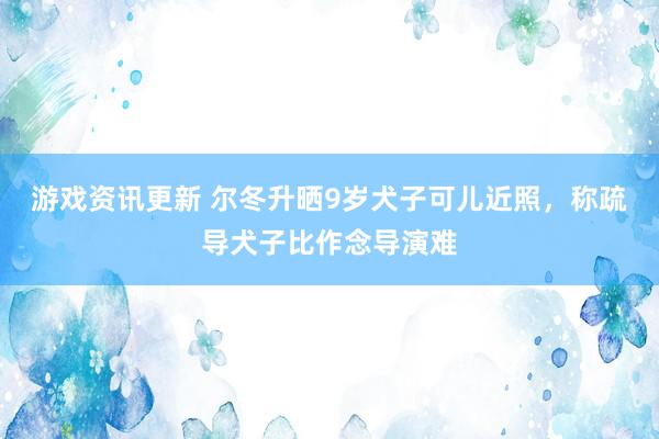 游戏资讯更新 尔冬升晒9岁犬子可儿近照，称疏导犬子比作念导演难